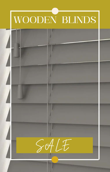 Wooden blinds product display